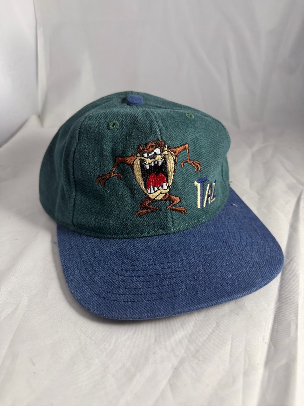Warner Bros. Dark Green & Teal Embroidered Logo Cap- Tasmanian Devil